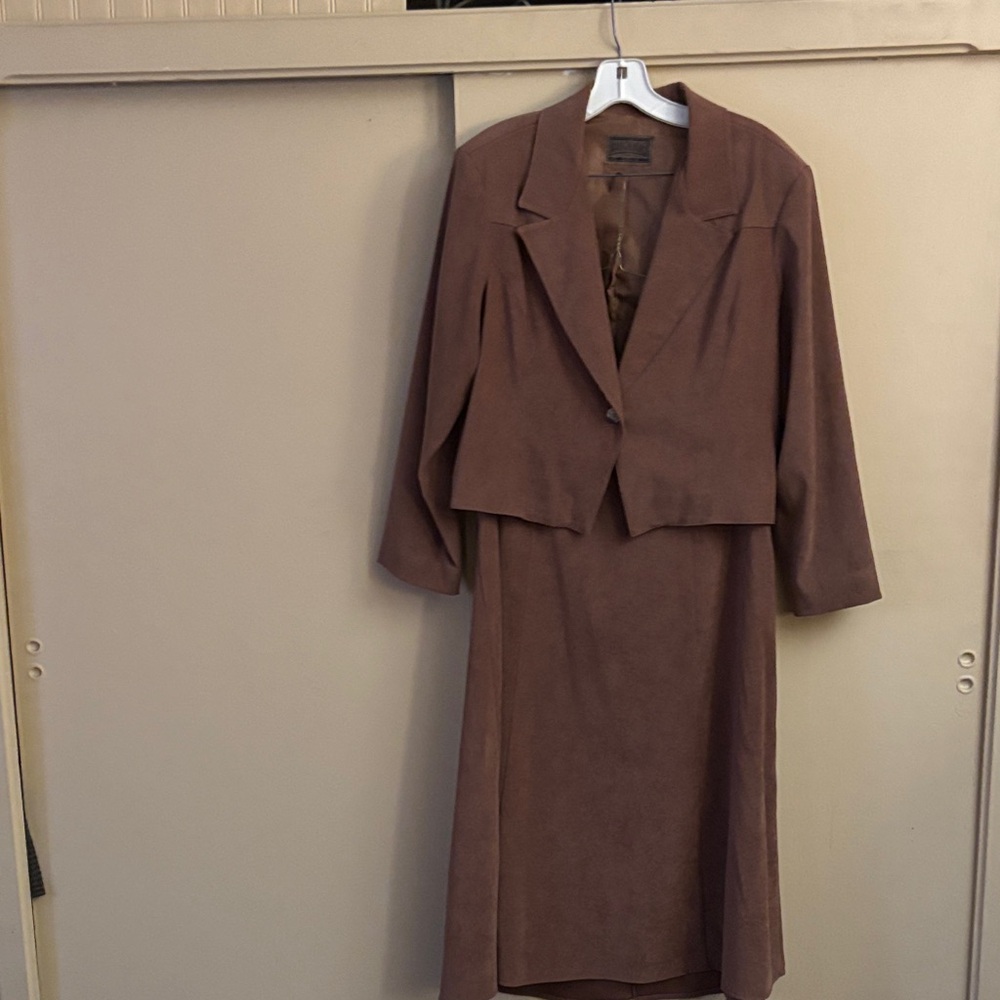 Suede like, brown Two-Piece western Suit Set